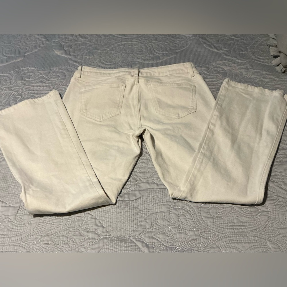 J. Jill Cream Straight Leg Jeans Timeless Design modern slim boot cut - Picture 3 of 13